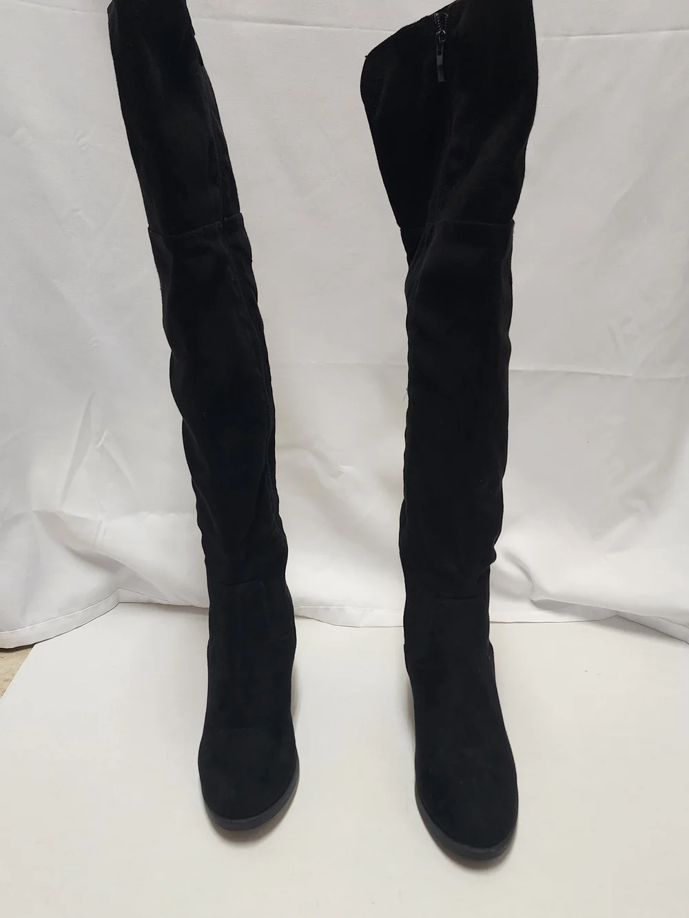 Moda International Black Over-the-Knee Suede Boots